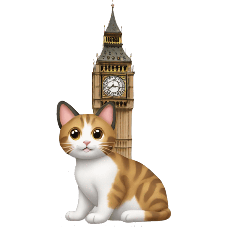 Big Ben with cat ears emoji