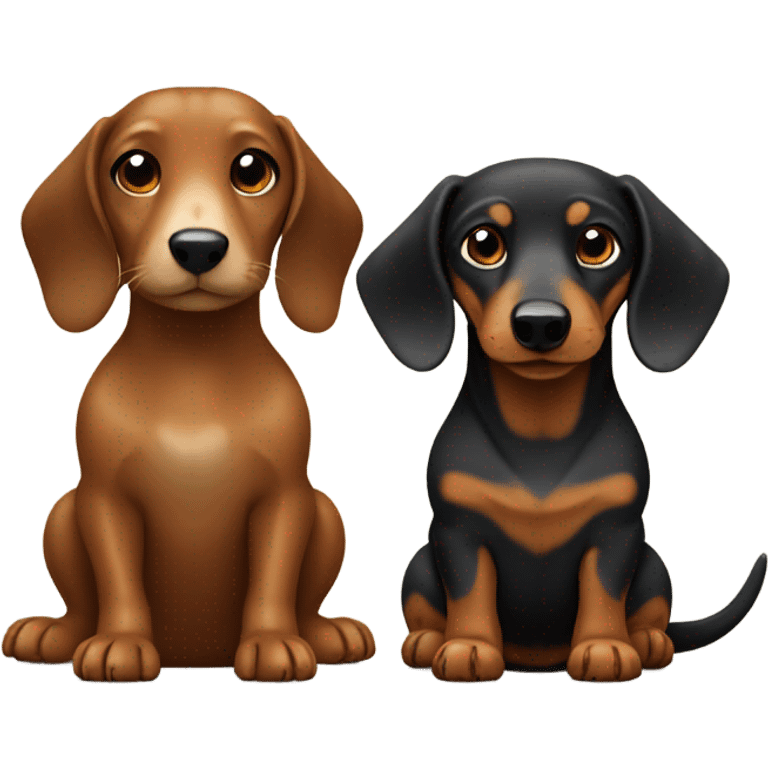 A otter and black and tan dachshund’s  emoji