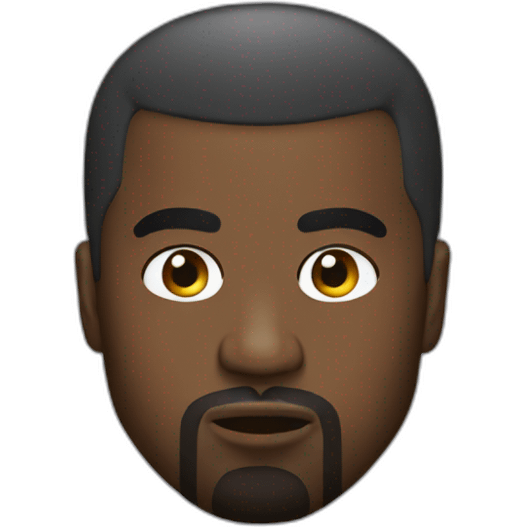 kanye west with a lot of hair emoji