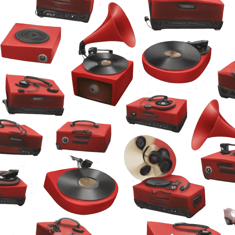 cherry red record player emoji