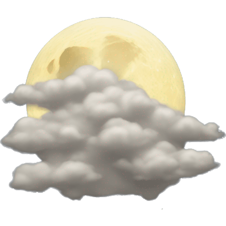 crecent moon and clouds emoji