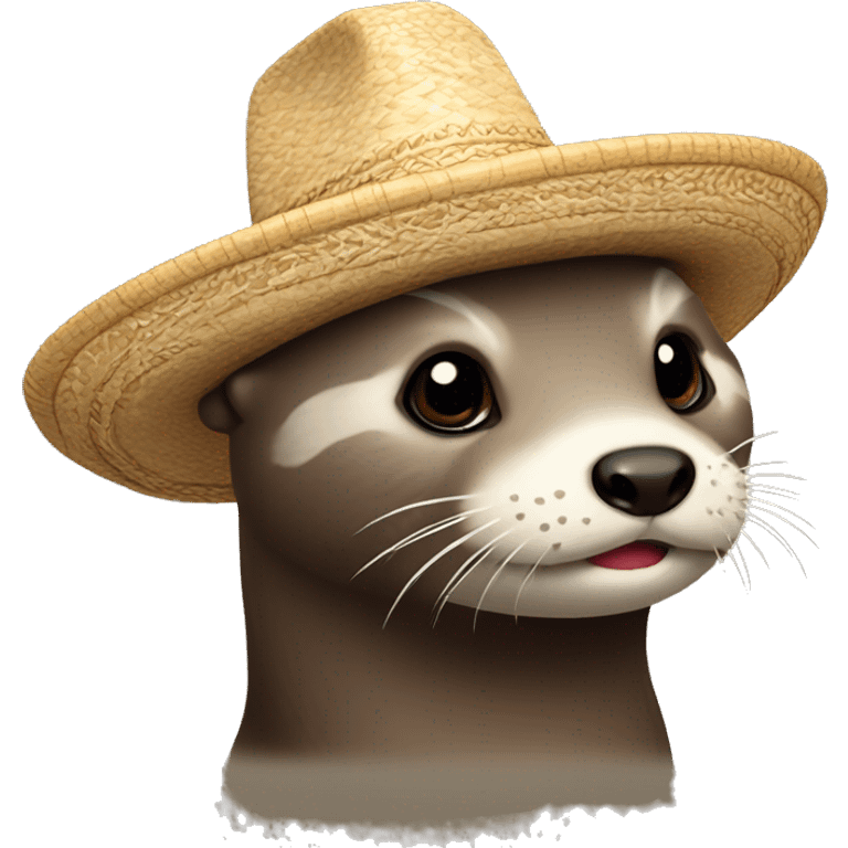 otter wearing sombrero ￼ emoji