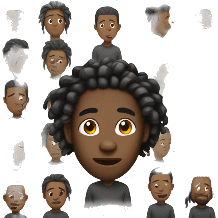 black man with locs  emoji