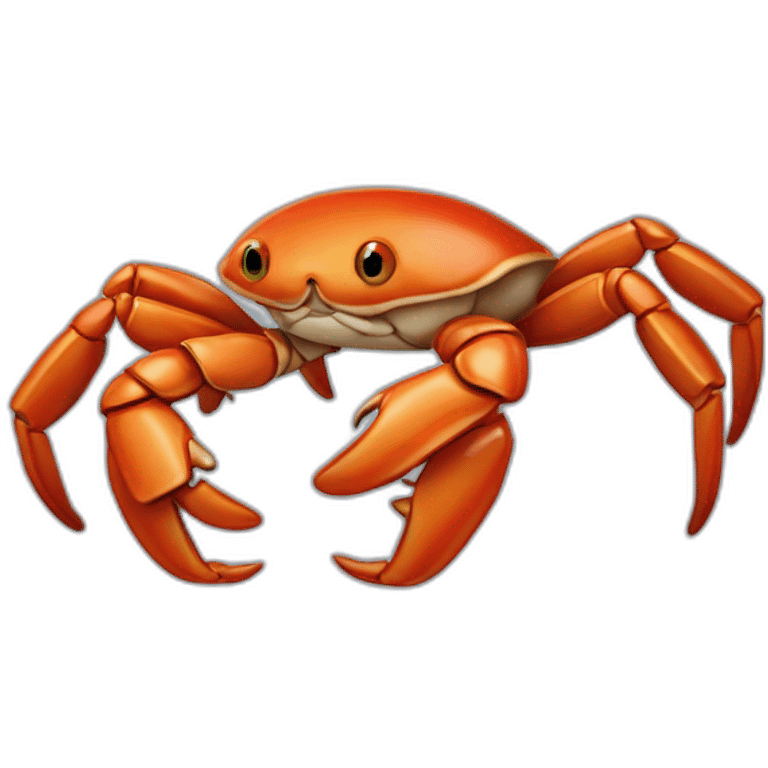 Crabe sur dauphin emoji