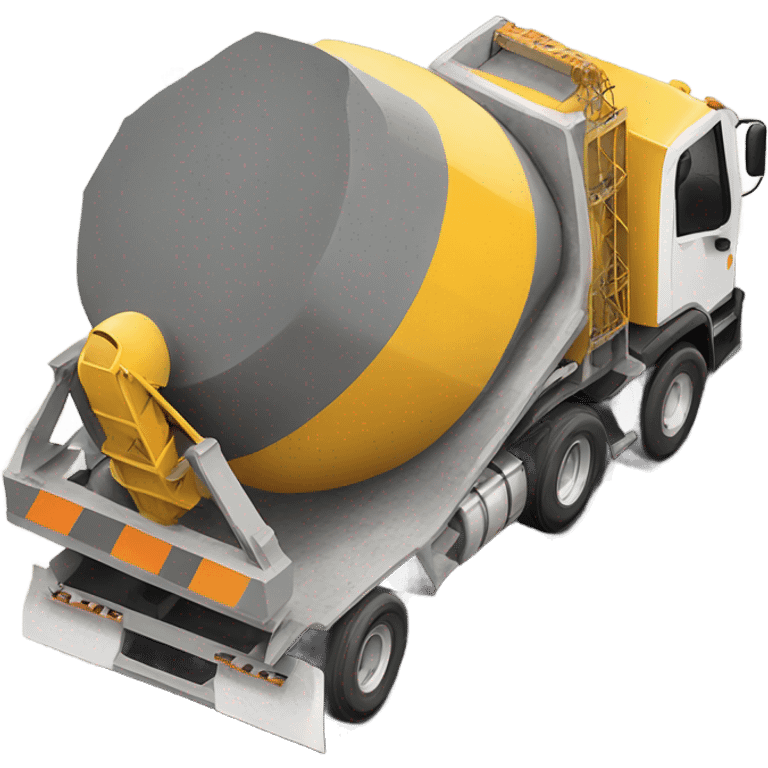 Concrete truck pouring concrete  emoji