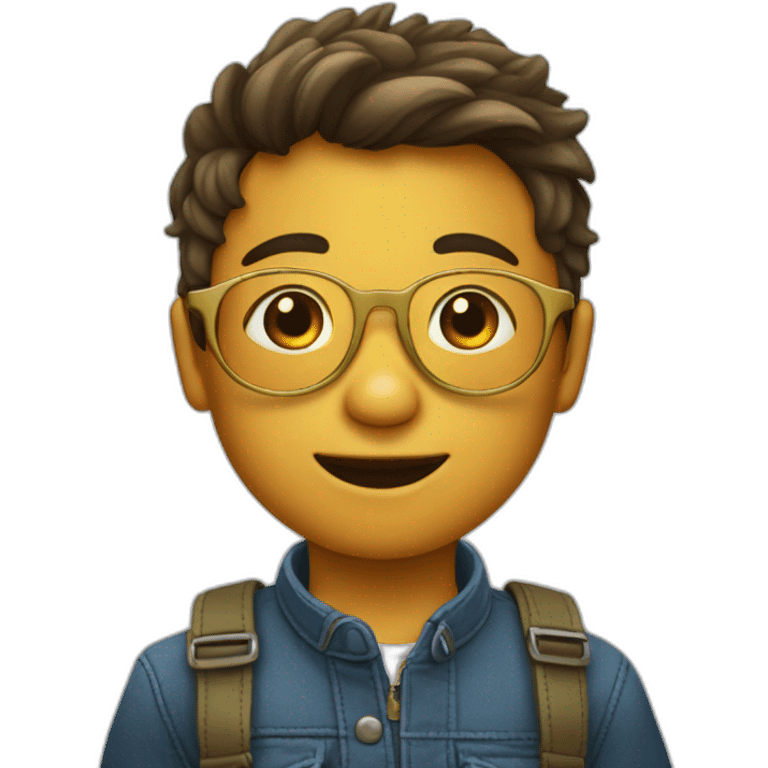 Garçon enfant avec des lunettes de soleil emoji