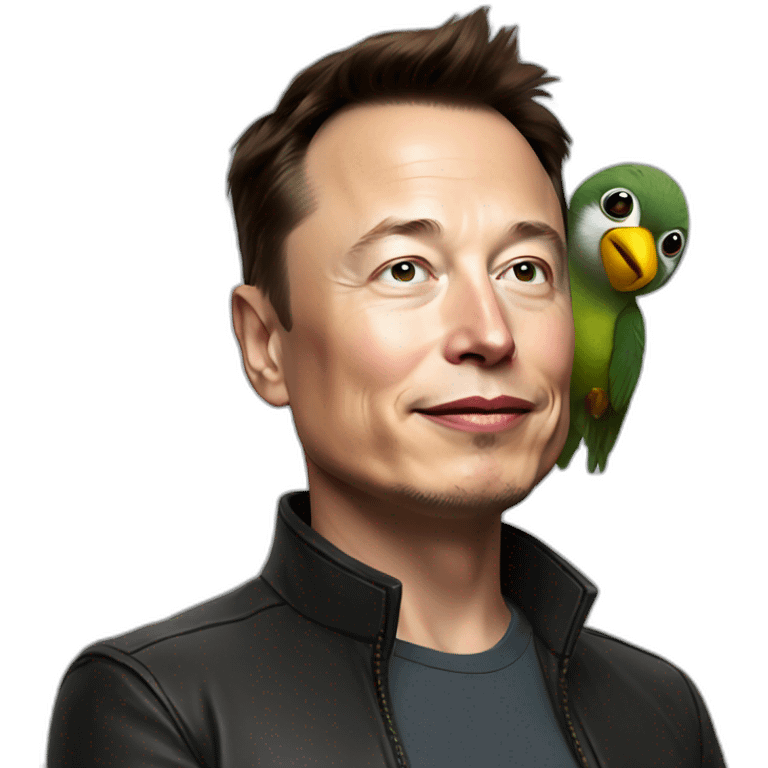 elon musk with bird emoji