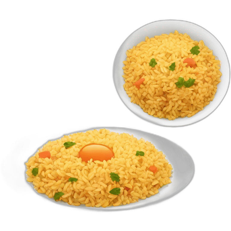 Plate with pilaf emoji