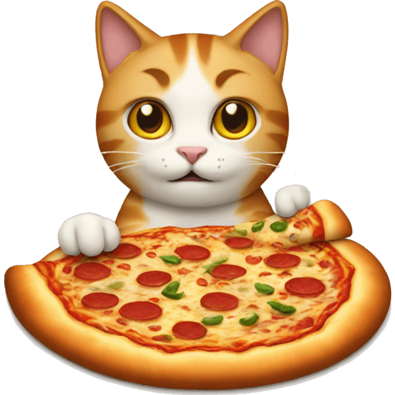 Cat pizza emoji