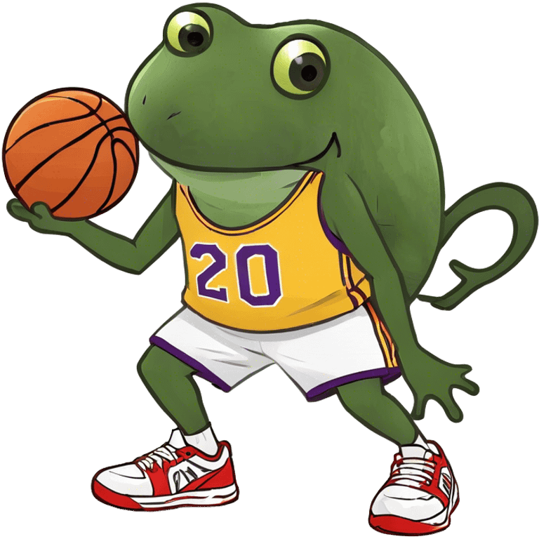 Turtle playing basketball emoji