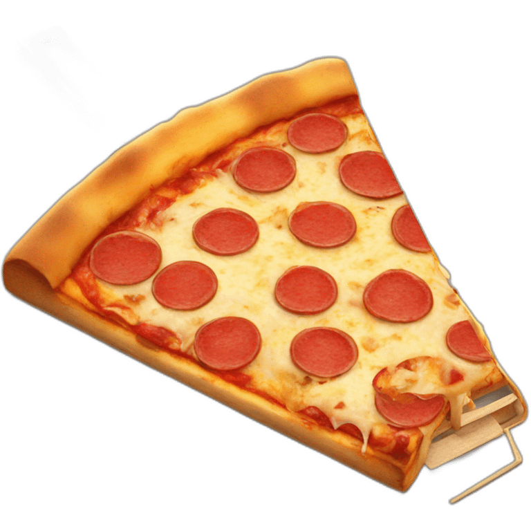 pizza slice in a mouse trap emoji