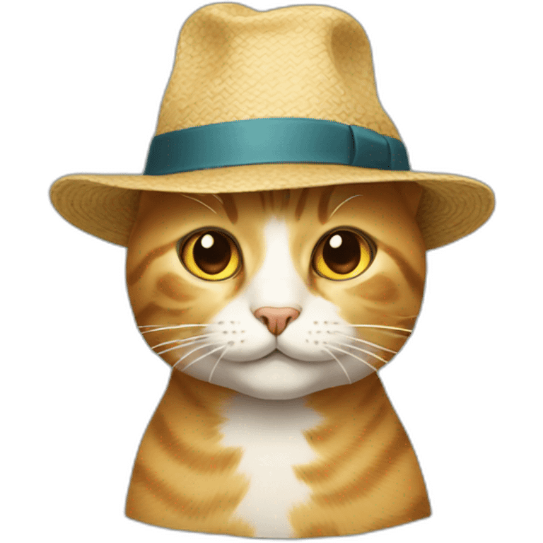 Cat with hat emoji