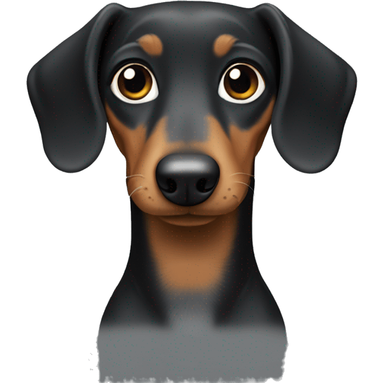 Dashund black grey  emoji