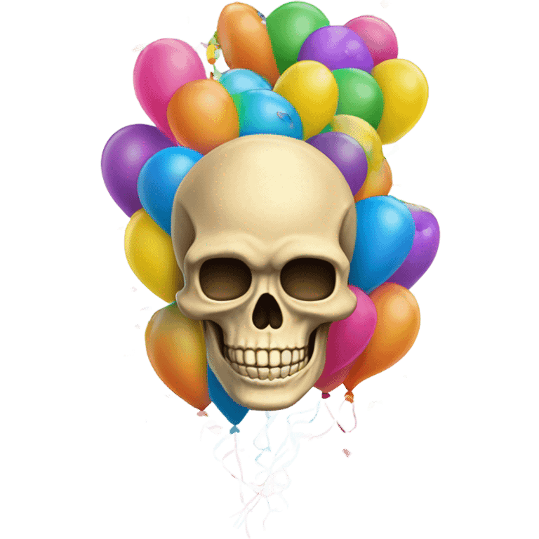 Skeleton made out of happiness emoji