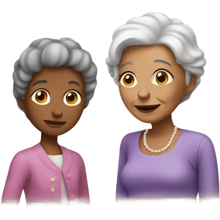 Grandmother with a girl emoji