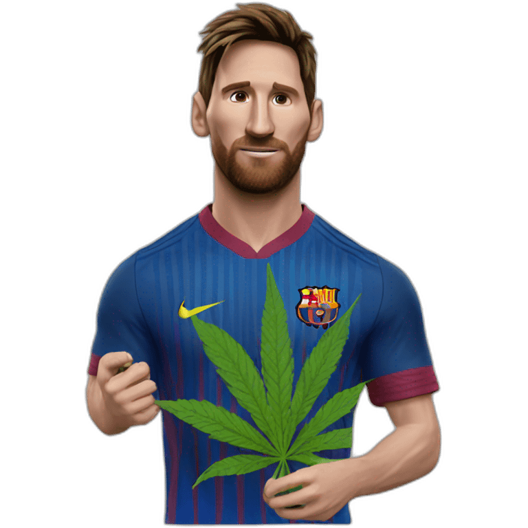 Realistic-Messi--weed emoji