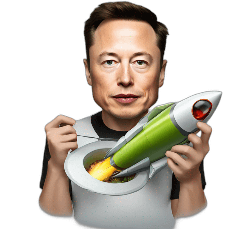 elon musk eat rocket emoji