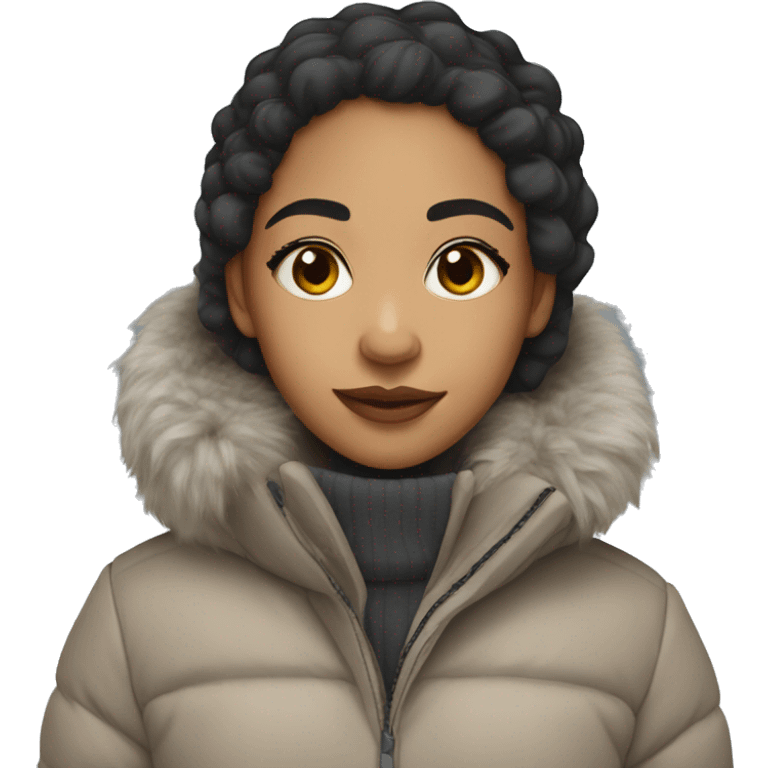 Lightskin girl in winter emoji