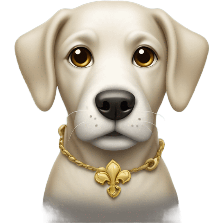 Dog with fleur di lis  emoji