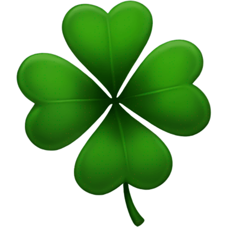 Black four leaf clover  emoji