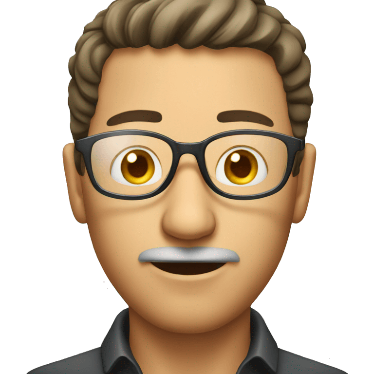 Man with glass in nose emoji