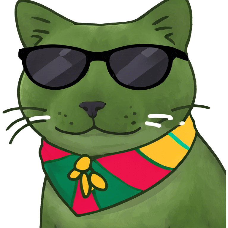 Cat with sunglasses emoji