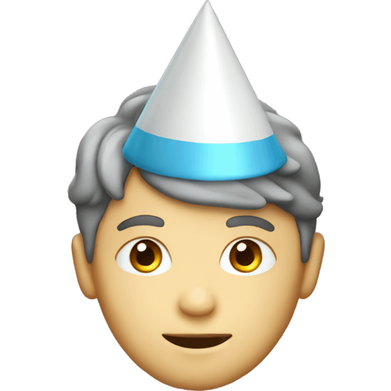 white boy with birthday hat emoji