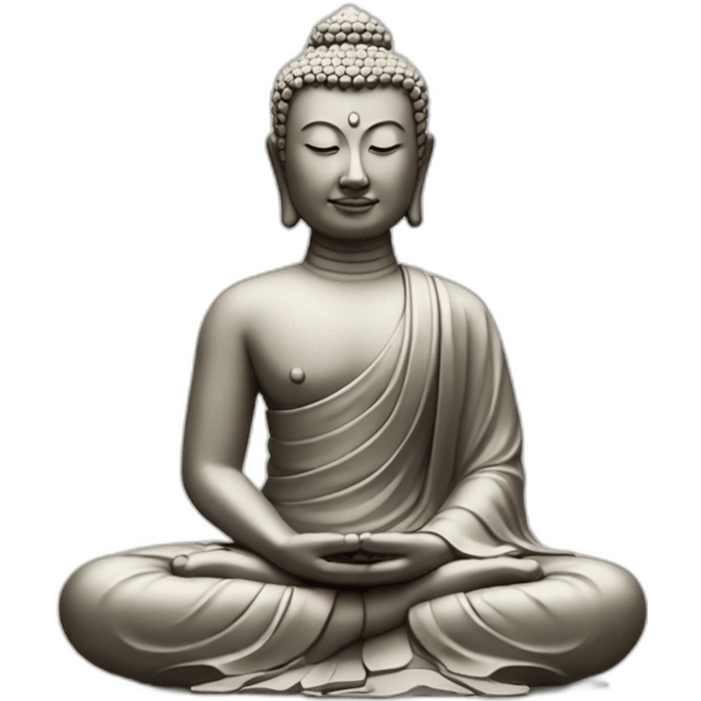 Meditación buddhist zen statue emoji