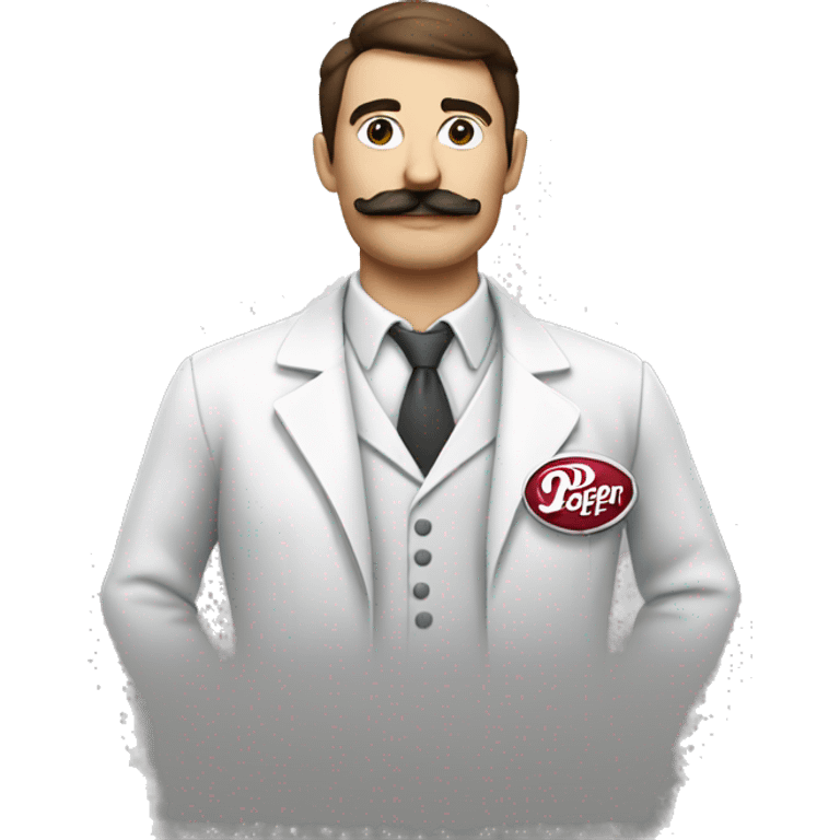 Dr Pepper human with mustache emoji