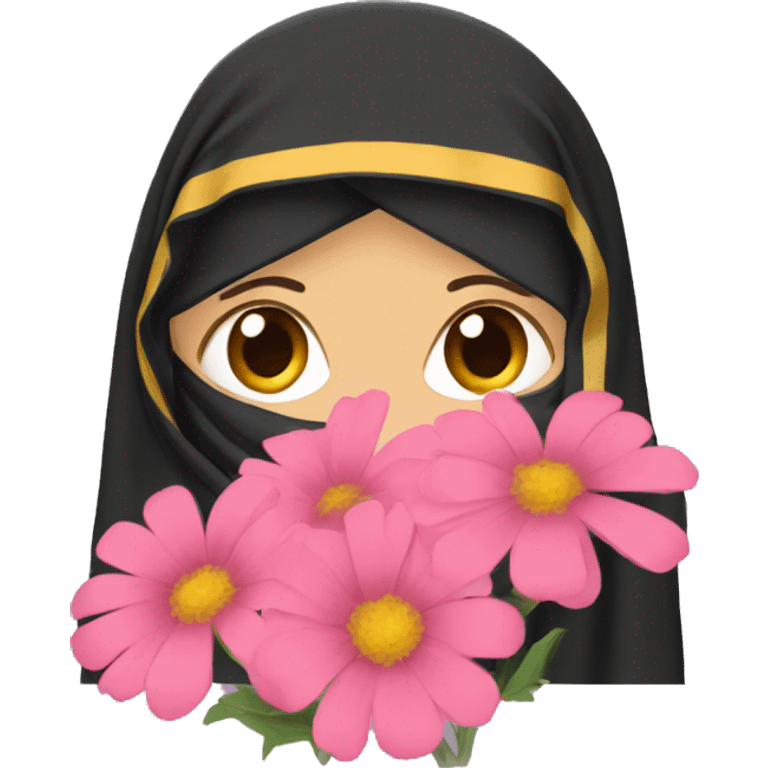 Afghanistan burqa and flower emoji