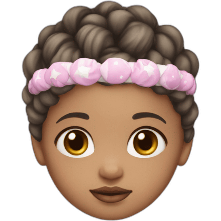 Light skin Newborn with unicorn headband emoji