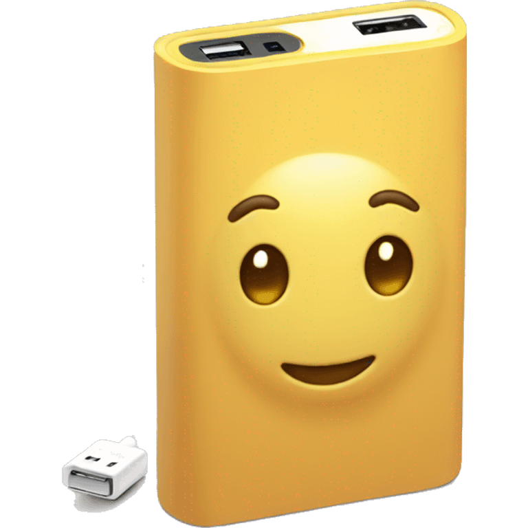 Happy powerbank emoji