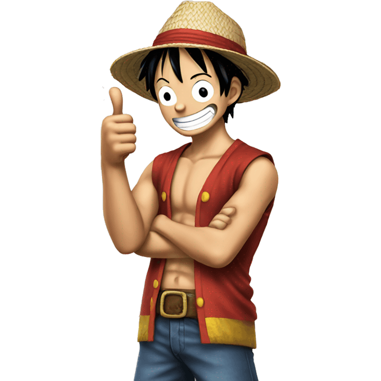 Luffy thumbs up emoji