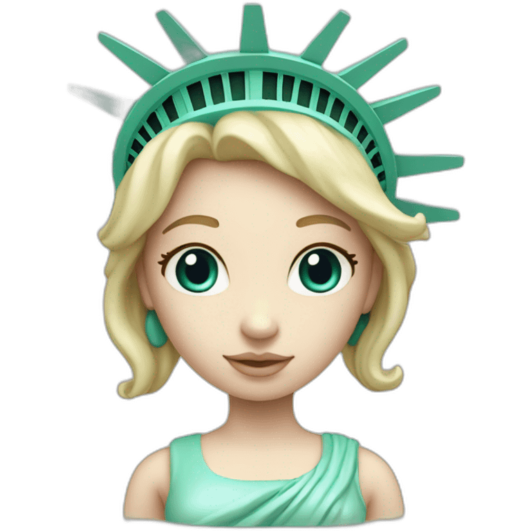 cute pale skin girl statue of liberty emoji