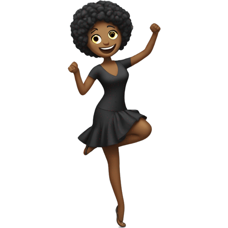 Woman dancing with money emoji