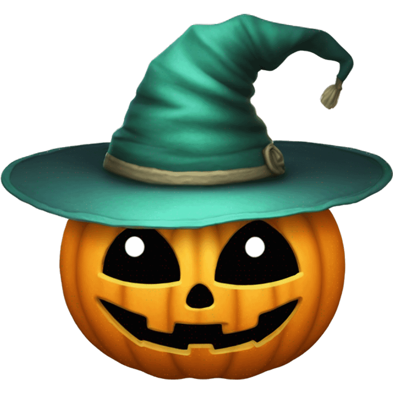 Pumpkin with WHITCH hat emoji