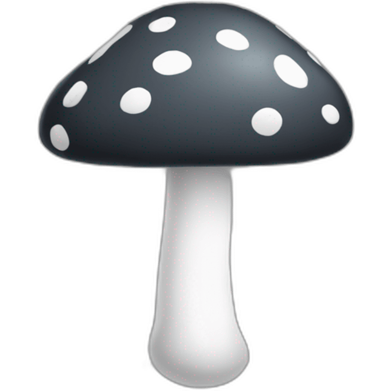 dark grey mushroom with white dots emoji