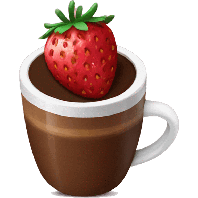 strawberries and nutella in a cup emoji