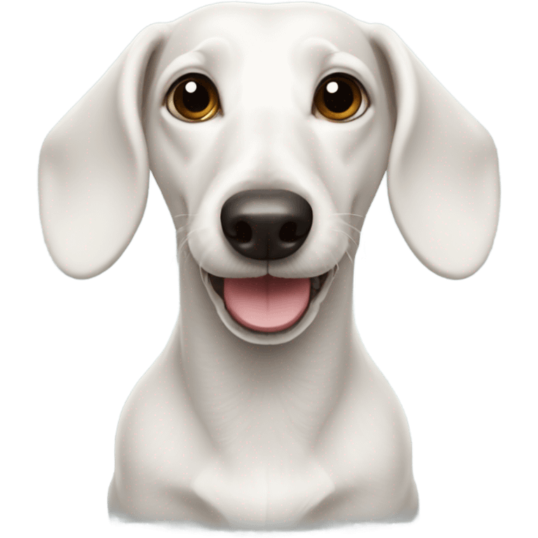 White dachshund  emoji