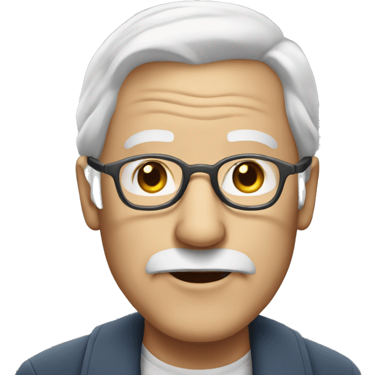 white old man with glasses an long grey hair emoji