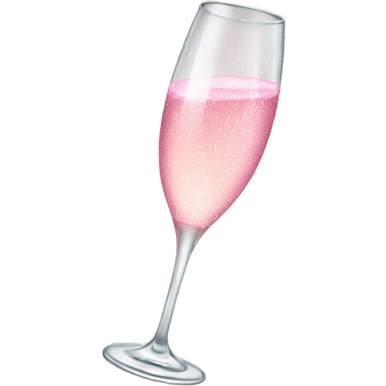 Pink sparkling champagne  emoji