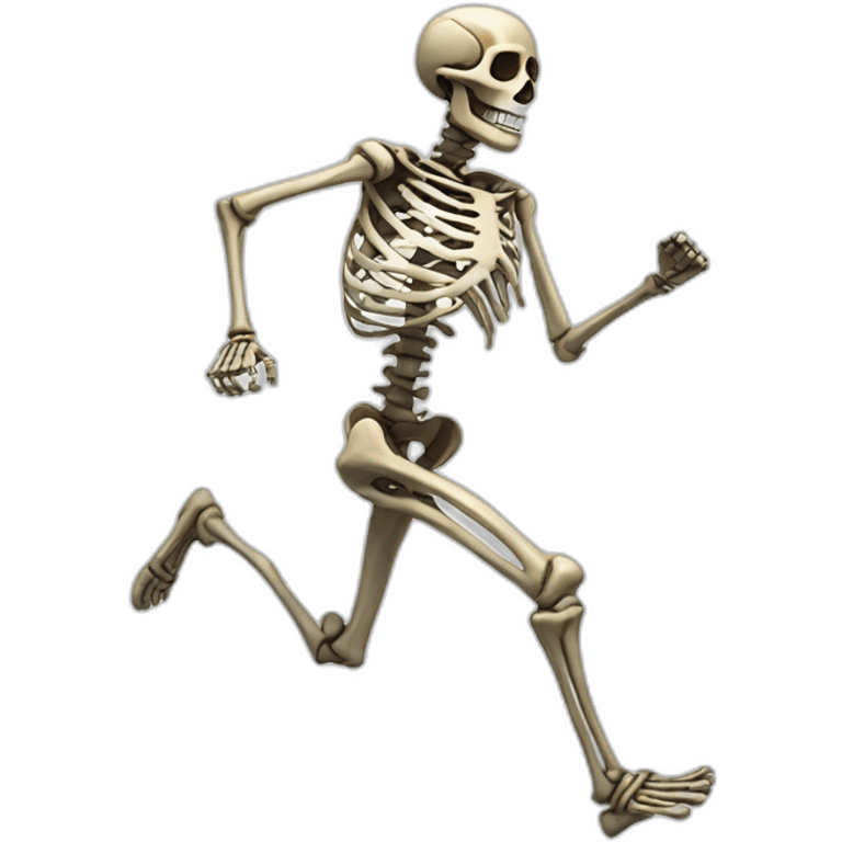 Running skeleton emoji