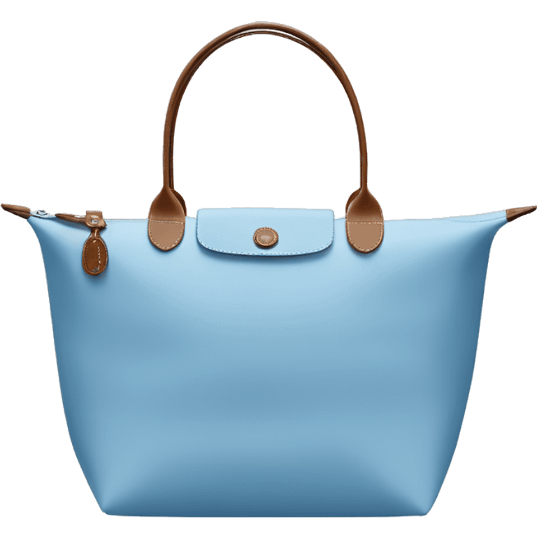 longchamp tote bag light blue  emoji