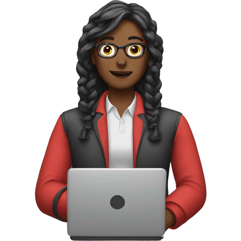 teacher with a laptop emoji