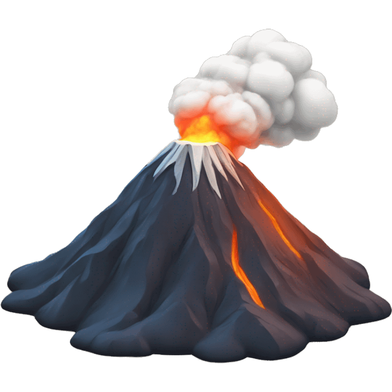 calm volcano, relief emoji