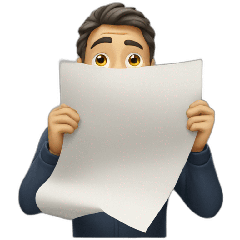 men seeing papers emoji