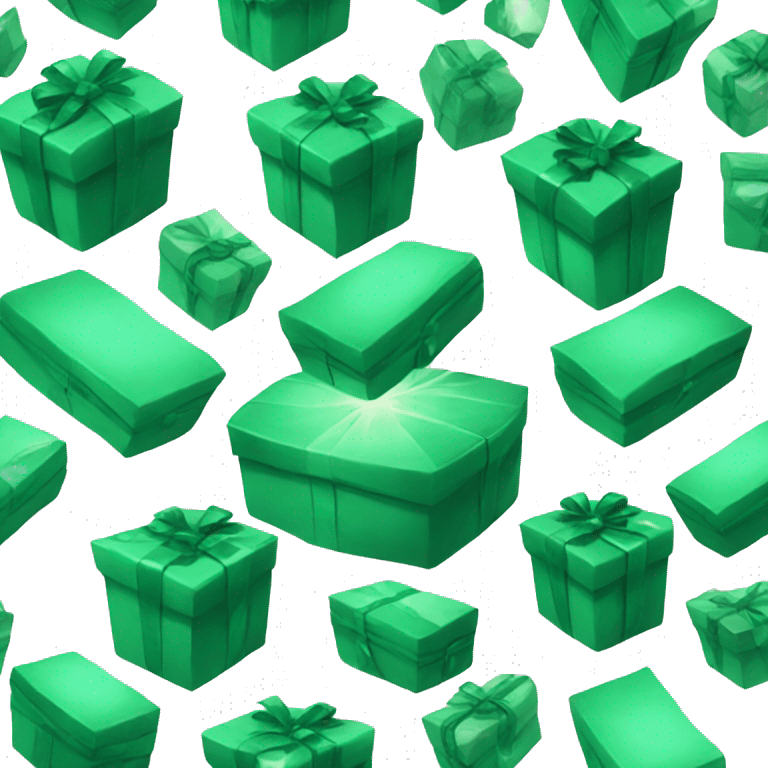 emerald gift box Emerald emoji