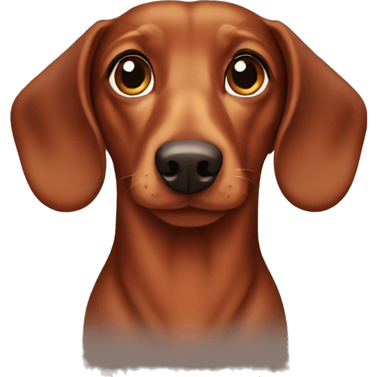 Brown red dachshund  emoji