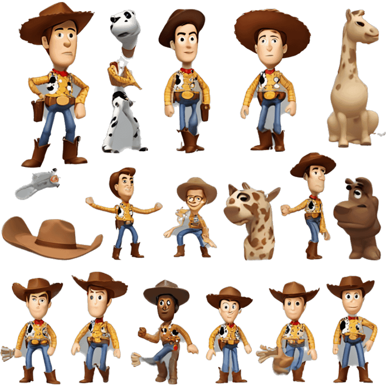 Woody toy story fighting emoji