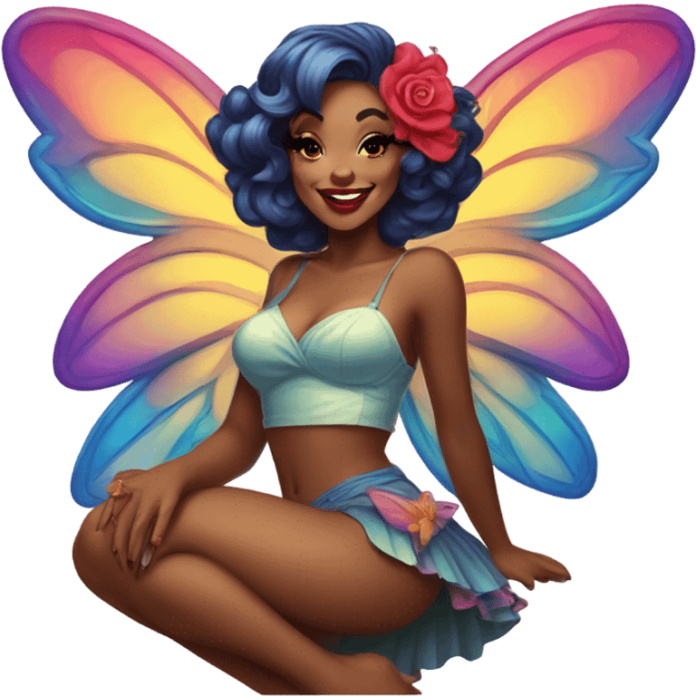 Pinup American-traditionalist fairy emoji